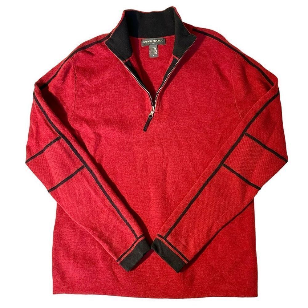 Men’s Banana Republic Half-zip Sweater, Sz:M